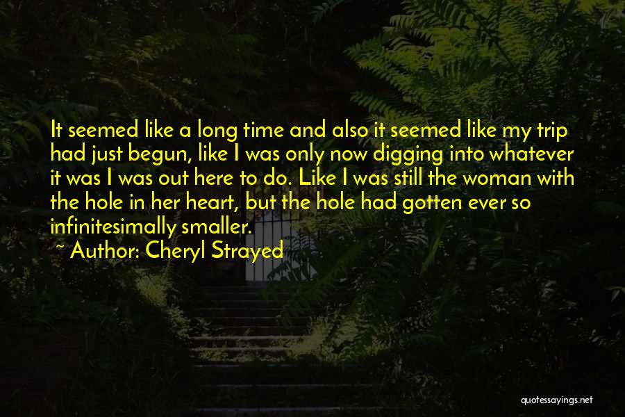 Cheryl Strayed Quotes: It Seemed Like A Long Time And Also It Seemed Like My Trip Had Just Begun, Like I Was Only