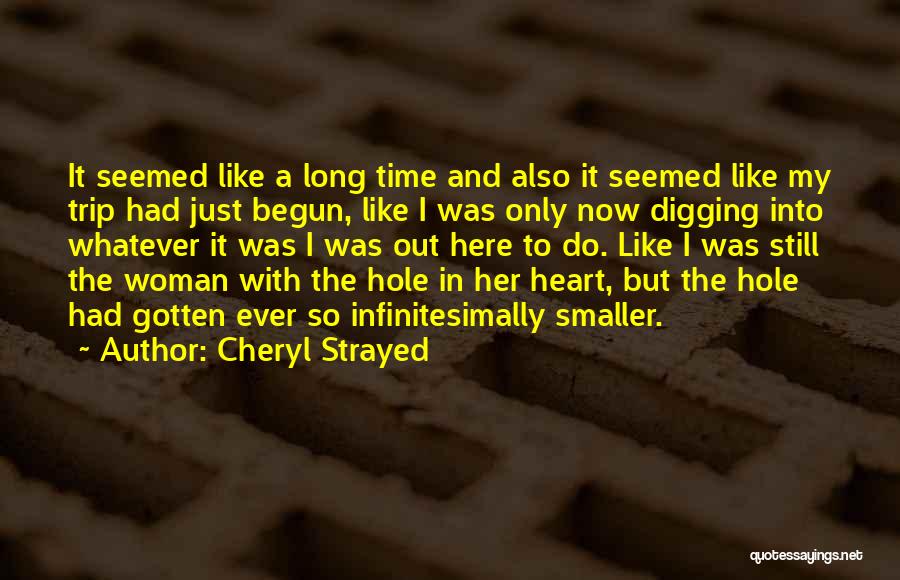 Cheryl Strayed Quotes: It Seemed Like A Long Time And Also It Seemed Like My Trip Had Just Begun, Like I Was Only