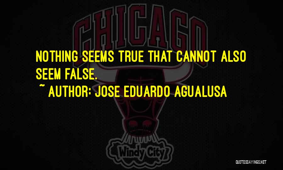 Jose Eduardo Agualusa Quotes: Nothing Seems True That Cannot Also Seem False.