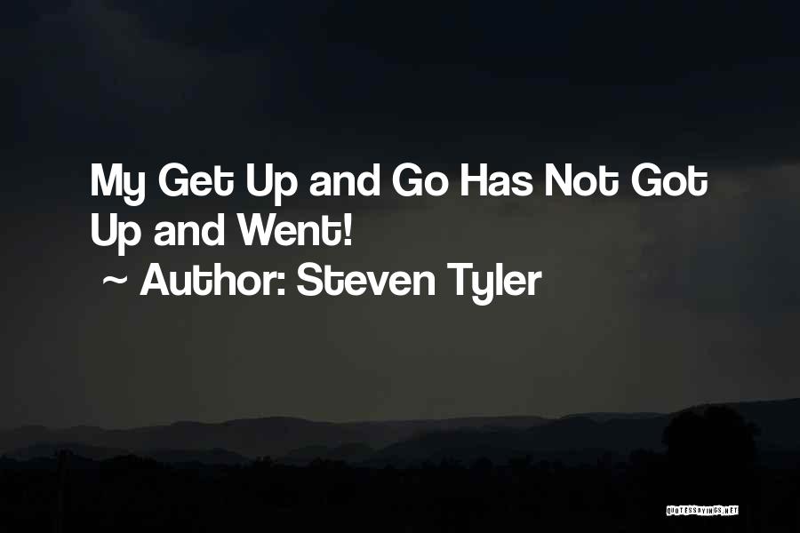 Steven Tyler Quotes: My Get Up And Go Has Not Got Up And Went!