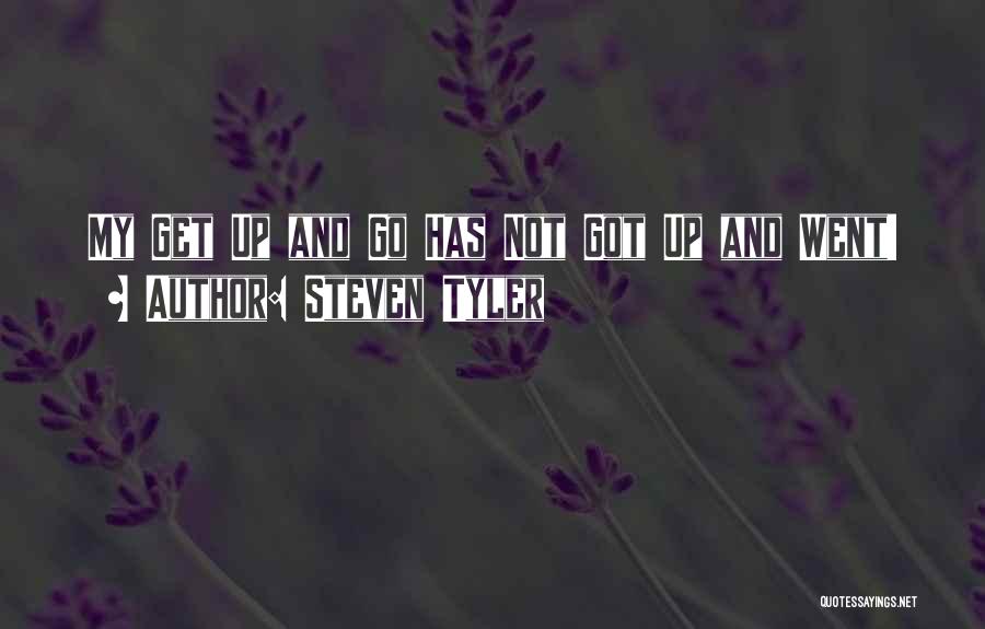 Steven Tyler Quotes: My Get Up And Go Has Not Got Up And Went!