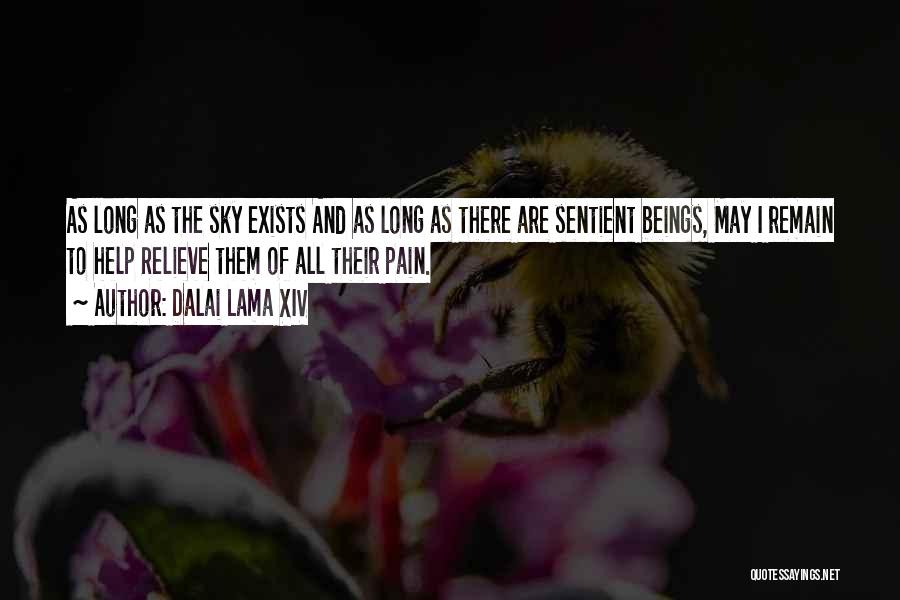 Dalai Lama XIV Quotes: As Long As The Sky Exists And As Long As There Are Sentient Beings, May I Remain To Help Relieve