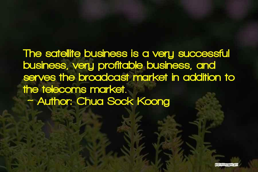 Chua Sock Koong Quotes: The Satellite Business Is A Very Successful Business, Very Profitable Business, And Serves The Broadcast Market In Addition To The