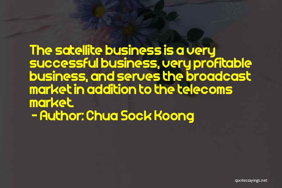 Chua Sock Koong Quotes: The Satellite Business Is A Very Successful Business, Very Profitable Business, And Serves The Broadcast Market In Addition To The