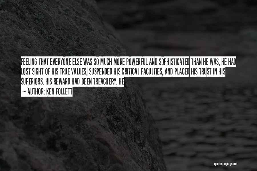 Ken Follett Quotes: Feeling That Everyone Else Was So Much More Powerful And Sophisticated Than He Was, He Had Lost Sight Of His