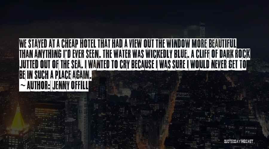 Jenny Offill Quotes: We Stayed At A Cheap Hotel That Had A View Out The Window More Beautiful Than Anything I'd Ever Seen.