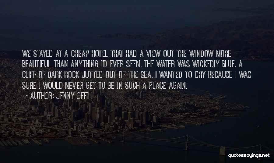 Jenny Offill Quotes: We Stayed At A Cheap Hotel That Had A View Out The Window More Beautiful Than Anything I'd Ever Seen.