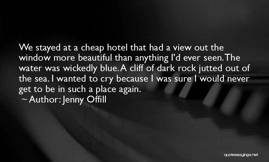 Jenny Offill Quotes: We Stayed At A Cheap Hotel That Had A View Out The Window More Beautiful Than Anything I'd Ever Seen.