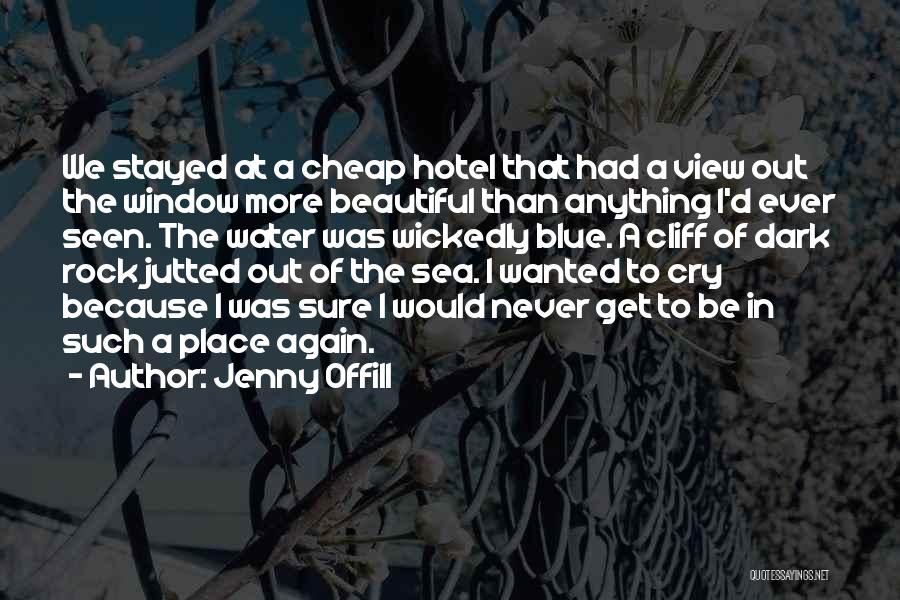 Jenny Offill Quotes: We Stayed At A Cheap Hotel That Had A View Out The Window More Beautiful Than Anything I'd Ever Seen.