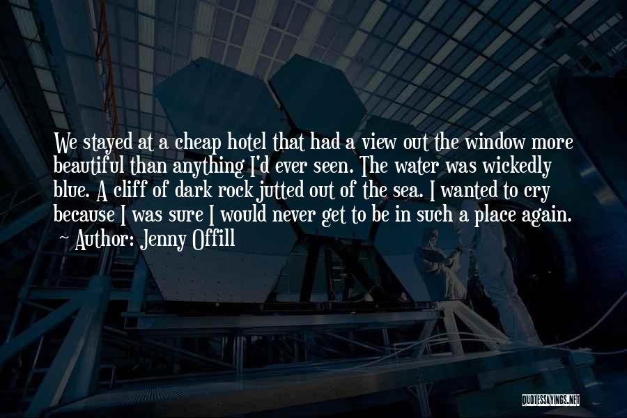 Jenny Offill Quotes: We Stayed At A Cheap Hotel That Had A View Out The Window More Beautiful Than Anything I'd Ever Seen.