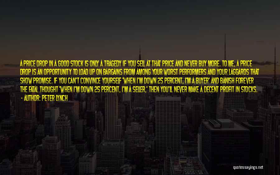 Peter Lynch Quotes: A Price Drop In A Good Stock Is Only A Tragedy If You Sell At That Price And Never Buy