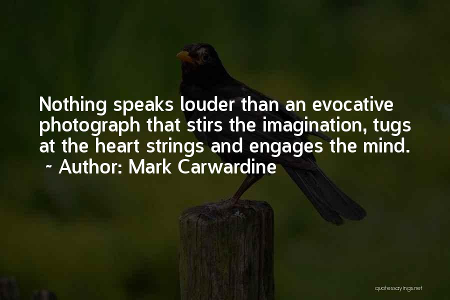 Mark Carwardine Quotes: Nothing Speaks Louder Than An Evocative Photograph That Stirs The Imagination, Tugs At The Heart Strings And Engages The Mind.