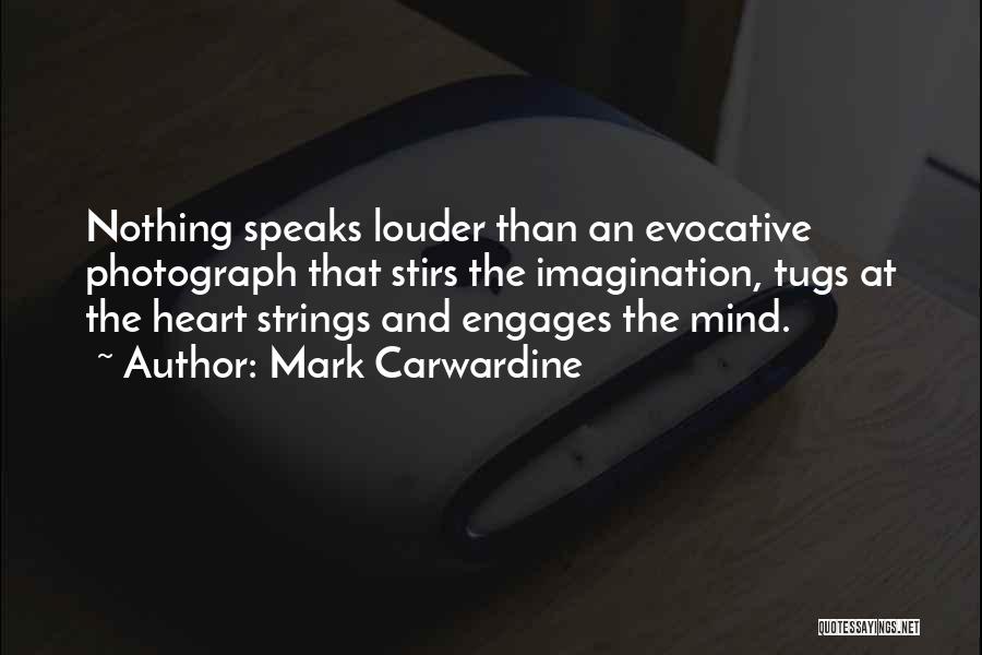 Mark Carwardine Quotes: Nothing Speaks Louder Than An Evocative Photograph That Stirs The Imagination, Tugs At The Heart Strings And Engages The Mind.