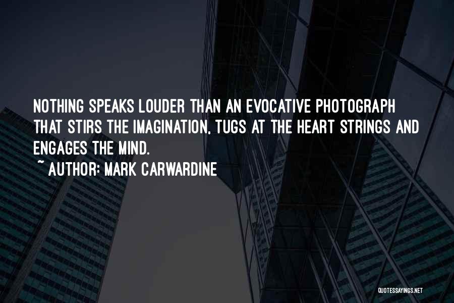 Mark Carwardine Quotes: Nothing Speaks Louder Than An Evocative Photograph That Stirs The Imagination, Tugs At The Heart Strings And Engages The Mind.