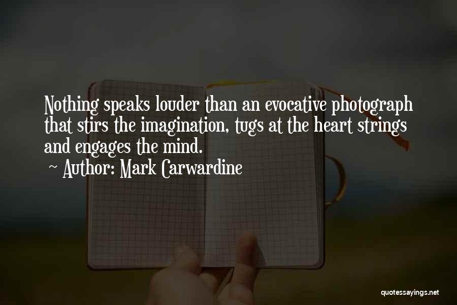 Mark Carwardine Quotes: Nothing Speaks Louder Than An Evocative Photograph That Stirs The Imagination, Tugs At The Heart Strings And Engages The Mind.