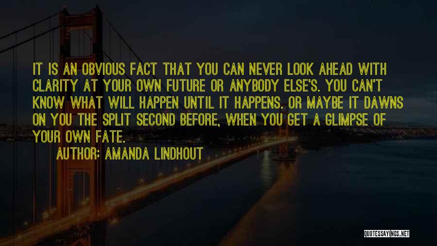 Amanda Lindhout Quotes: It Is An Obvious Fact That You Can Never Look Ahead With Clarity At Your Own Future Or Anybody Else's.
