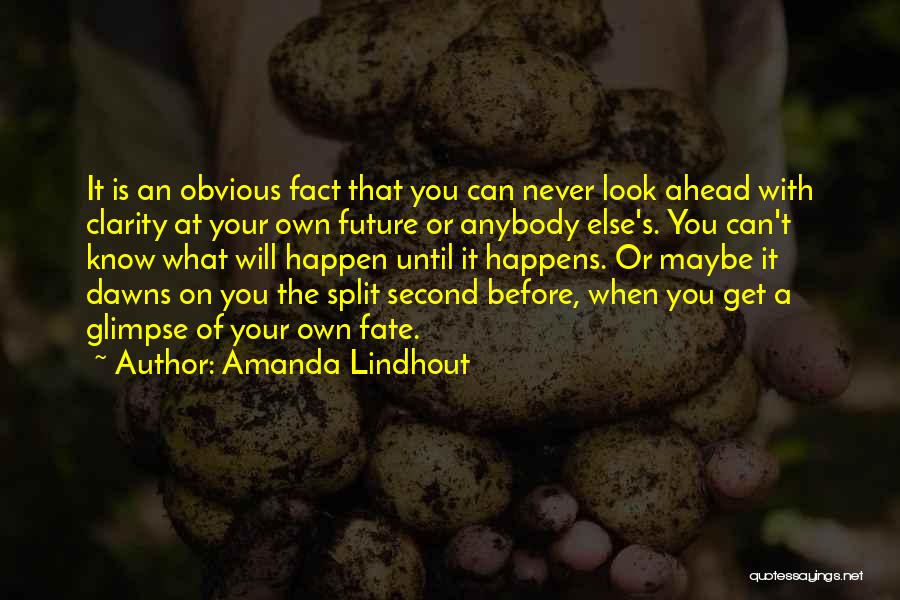 Amanda Lindhout Quotes: It Is An Obvious Fact That You Can Never Look Ahead With Clarity At Your Own Future Or Anybody Else's.