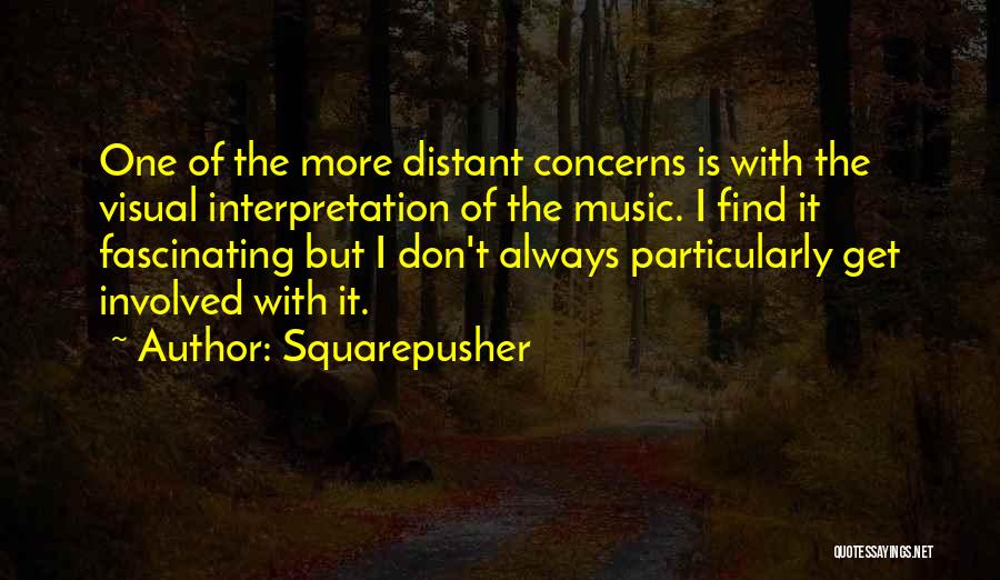 Squarepusher Quotes: One Of The More Distant Concerns Is With The Visual Interpretation Of The Music. I Find It Fascinating But I