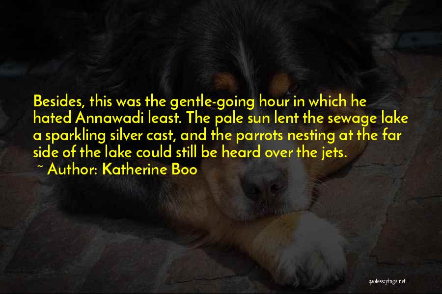 Katherine Boo Quotes: Besides, This Was The Gentle-going Hour In Which He Hated Annawadi Least. The Pale Sun Lent The Sewage Lake A