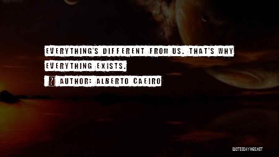 Alberto Caeiro Quotes: Everything's Different From Us. That's Why Everything Exists.