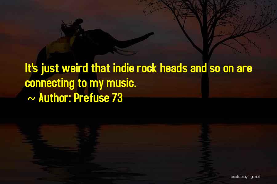 Prefuse 73 Quotes: It's Just Weird That Indie Rock Heads And So On Are Connecting To My Music.