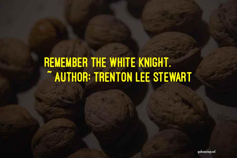 Trenton Lee Stewart Quotes: Remember The White Knight.