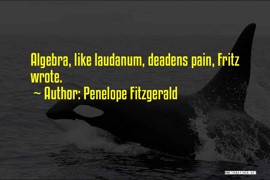 Penelope Fitzgerald Quotes: Algebra, Like Laudanum, Deadens Pain, Fritz Wrote.