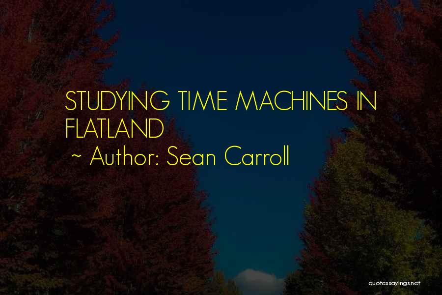 Sean Carroll Quotes: Studying Time Machines In Flatland