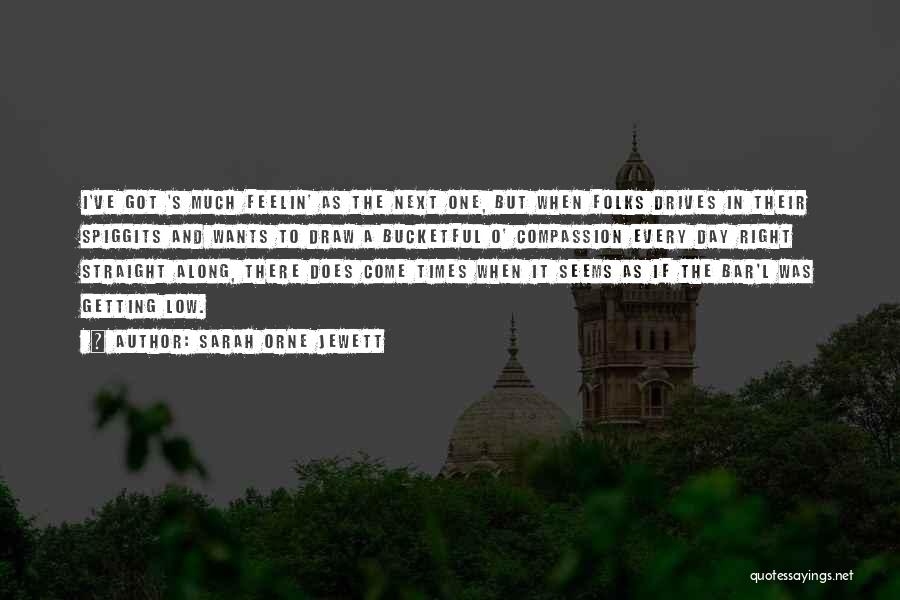 Sarah Orne Jewett Quotes: I've Got 's Much Feelin' As The Next One, But When Folks Drives In Their Spiggits And Wants To Draw
