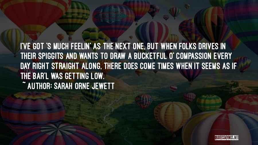 Sarah Orne Jewett Quotes: I've Got 's Much Feelin' As The Next One, But When Folks Drives In Their Spiggits And Wants To Draw