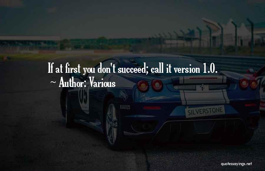 Various Quotes: If At First You Don't Succeed; Call It Version 1.0.