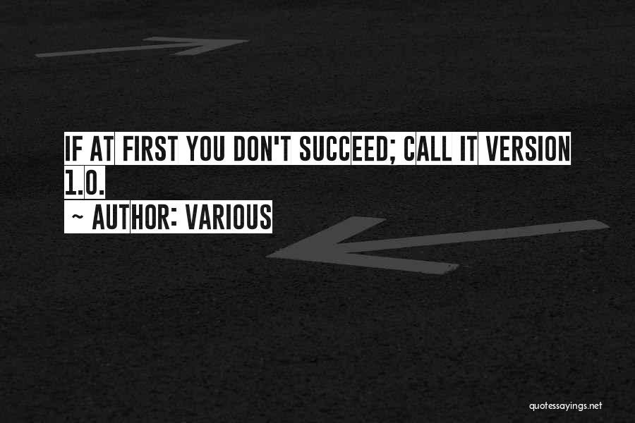 Various Quotes: If At First You Don't Succeed; Call It Version 1.0.