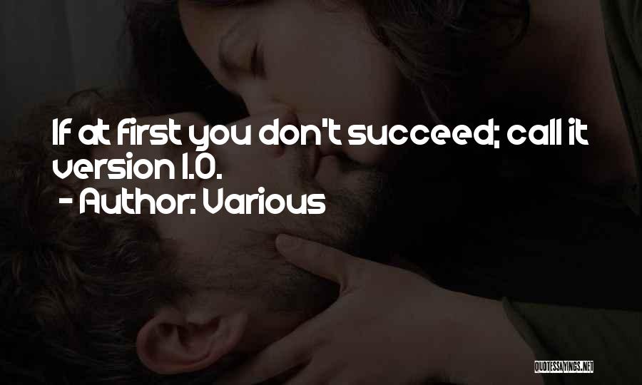 Various Quotes: If At First You Don't Succeed; Call It Version 1.0.