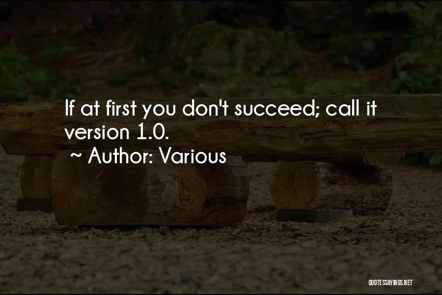 Various Quotes: If At First You Don't Succeed; Call It Version 1.0.