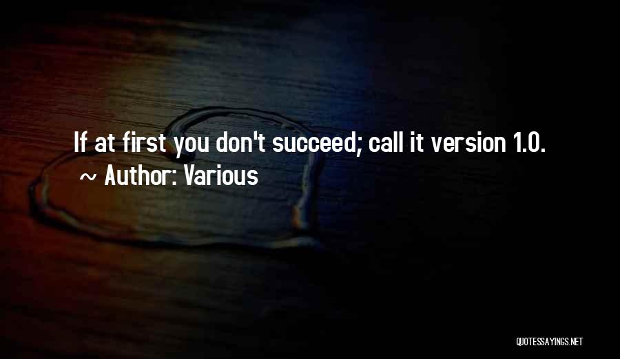 Various Quotes: If At First You Don't Succeed; Call It Version 1.0.