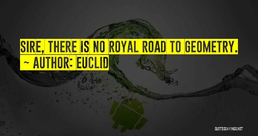 Euclid Quotes: Sire, There Is No Royal Road To Geometry.