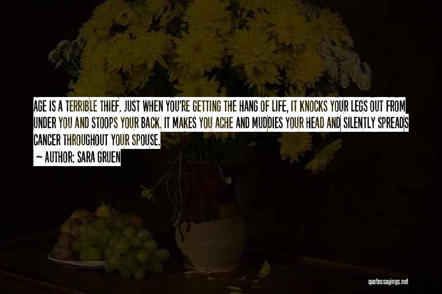 Sara Gruen Quotes: Age Is A Terrible Thief. Just When You're Getting The Hang Of Life, It Knocks Your Legs Out From Under