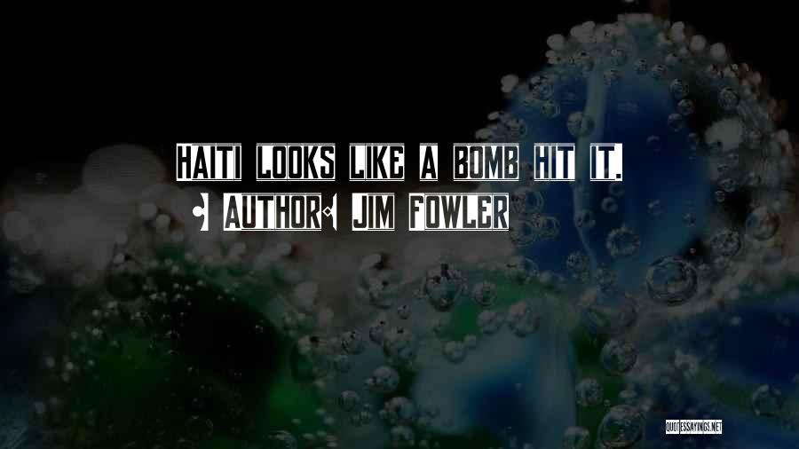 Jim Fowler Quotes: Haiti Looks Like A Bomb Hit It.