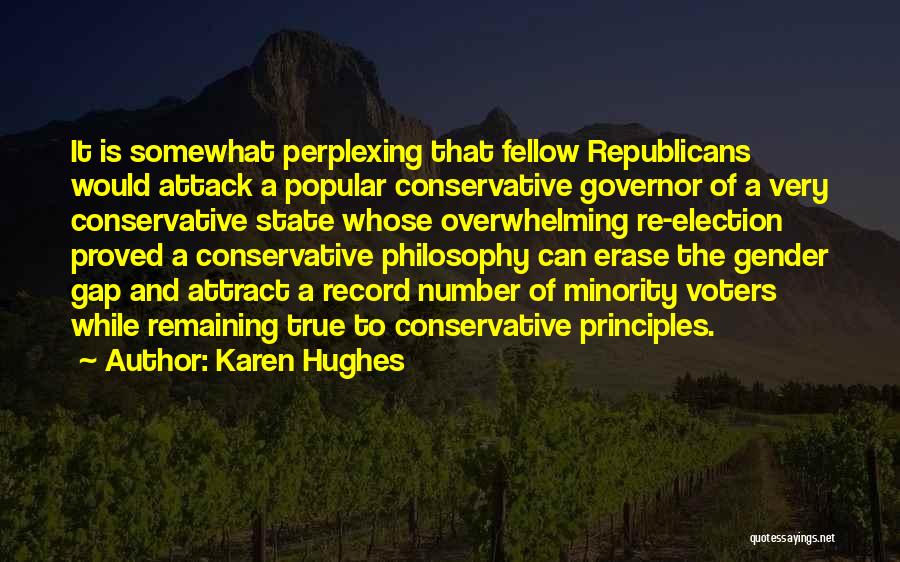 Karen Hughes Quotes: It Is Somewhat Perplexing That Fellow Republicans Would Attack A Popular Conservative Governor Of A Very Conservative State Whose Overwhelming