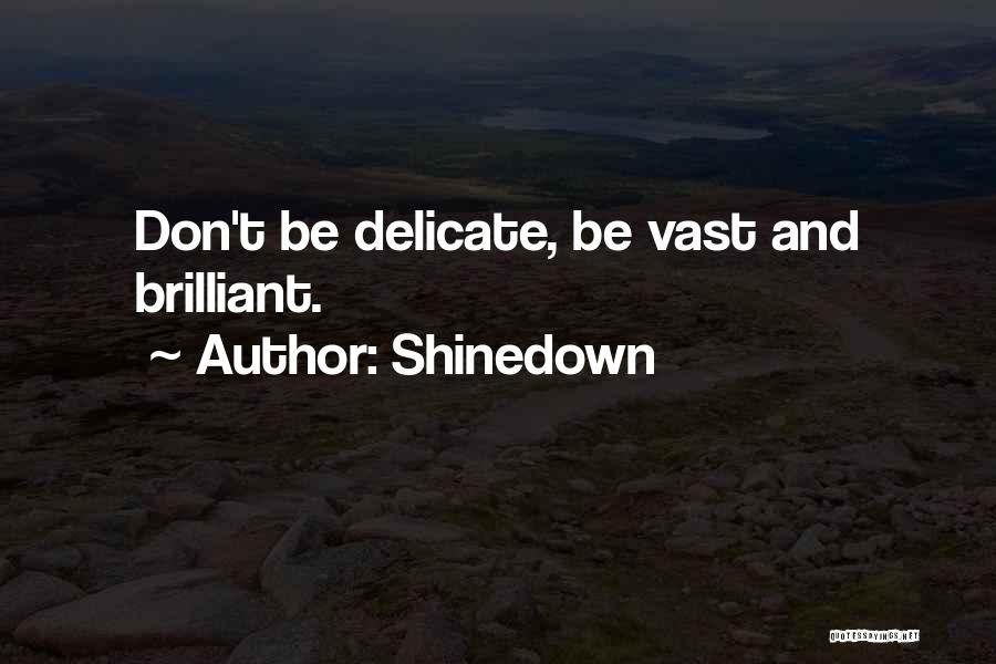 Shinedown Quotes: Don't Be Delicate, Be Vast And Brilliant.