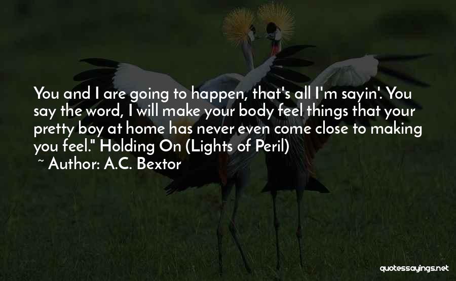 A.C. Bextor Quotes: You And I Are Going To Happen, That's All I'm Sayin'. You Say The Word, I Will Make Your Body