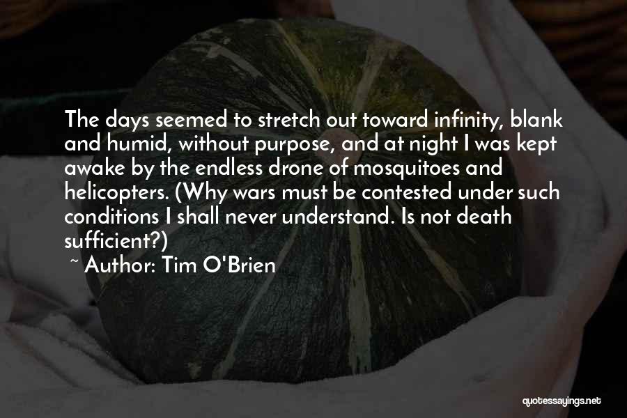 Tim O'Brien Quotes: The Days Seemed To Stretch Out Toward Infinity, Blank And Humid, Without Purpose, And At Night I Was Kept Awake