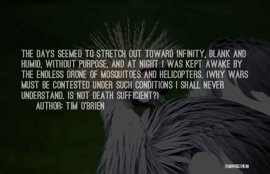 Tim O'Brien Quotes: The Days Seemed To Stretch Out Toward Infinity, Blank And Humid, Without Purpose, And At Night I Was Kept Awake