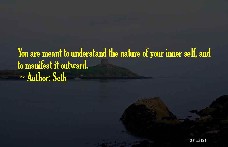 Seth Quotes: You Are Meant To Understand The Nature Of Your Inner Self, And To Manifest It Outward.