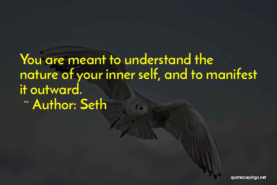 Seth Quotes: You Are Meant To Understand The Nature Of Your Inner Self, And To Manifest It Outward.