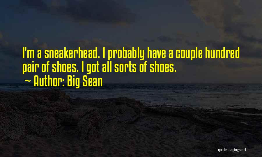 Big Sean Quotes: I'm A Sneakerhead. I Probably Have A Couple Hundred Pair Of Shoes. I Got All Sorts Of Shoes.