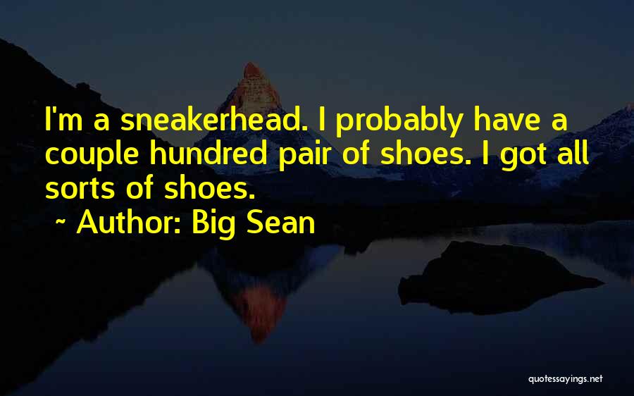 Big Sean Quotes: I'm A Sneakerhead. I Probably Have A Couple Hundred Pair Of Shoes. I Got All Sorts Of Shoes.