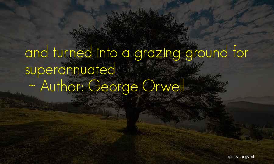 George Orwell Quotes: And Turned Into A Grazing-ground For Superannuated