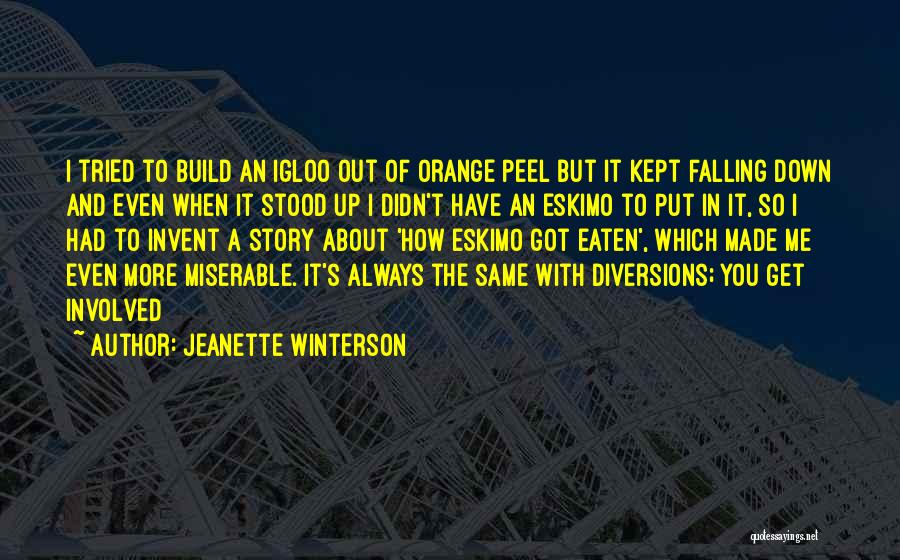 Jeanette Winterson Quotes: I Tried To Build An Igloo Out Of Orange Peel But It Kept Falling Down And Even When It Stood