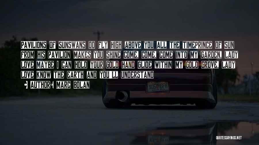 Marc Bolan Quotes: Pavilions Of Sunswans Do Fly High Above You All The Timeprince Of Sun From His Pavilion Makes You Shine Come,